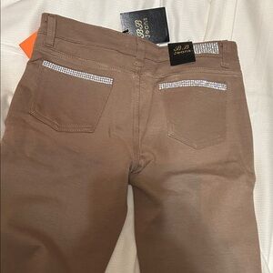 BB Jeans Brown Rhinestone Pocket Pants